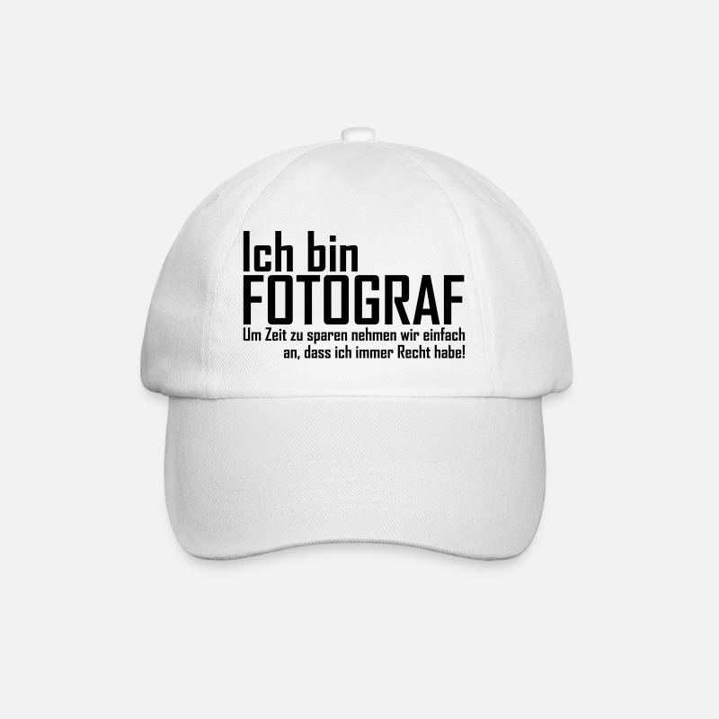 Fotograf Sprüche - Baseballkappe - Weiß/Weiß