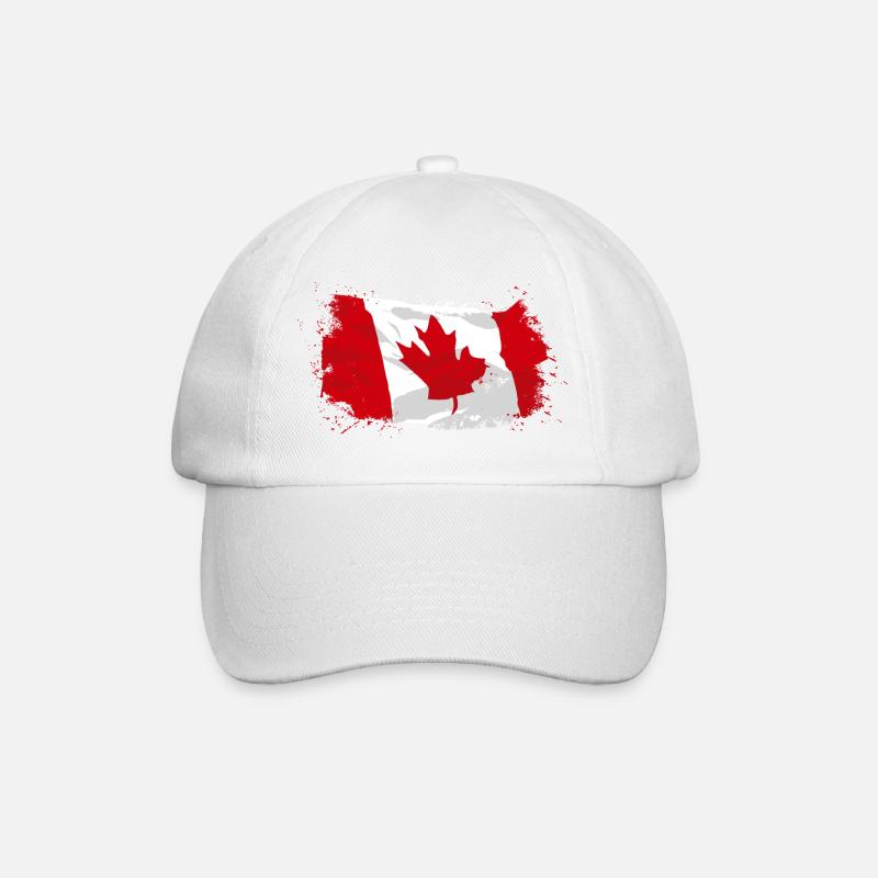 Canada Flag - Baseballkappe - Weiß/Weiß