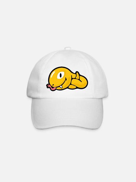 Smiley Snake - Baseballkappe - Weiß/Weiß