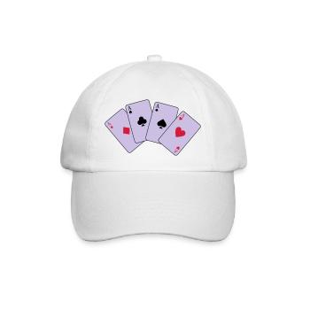 Card Game, Poker, Ace - Baseball Cap - white/white - Front