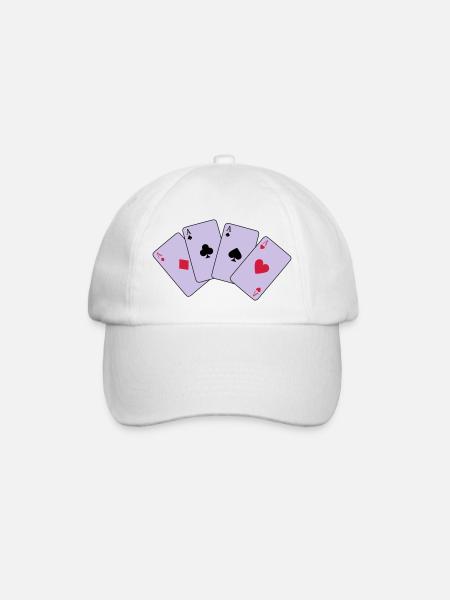 Card Game, Poker, Ace - Casquette classique - blanc/blanc