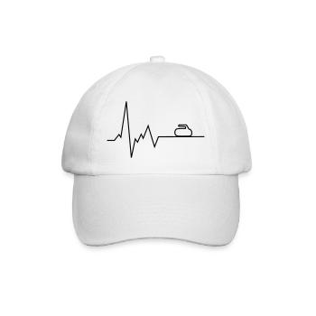 Curling en rythme cardiaque - Casquette classique - blanc/blanc - Devant
