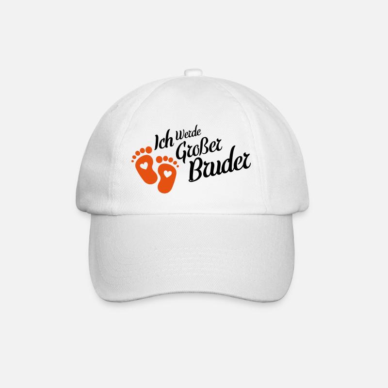 ich werde grosser bruder - Baseballkappe - Weiß/Weiß