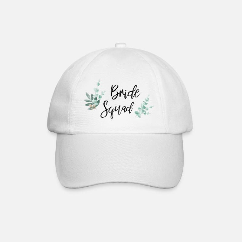 Bride Squad / Team Bride - Baseballkappe - Weiß/Weiß