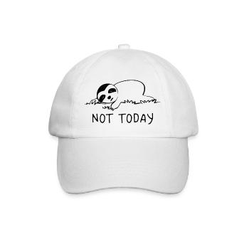 SLOTH NOT TODAY - Baseball Cap - white/white - Front