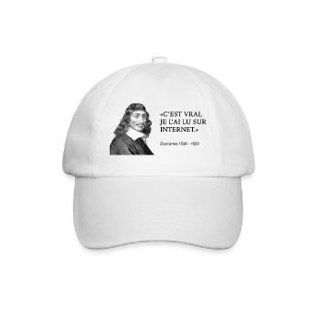 Descartes : je l'ai lu sur internet - Casquette classique - blanc/blanc - Devant