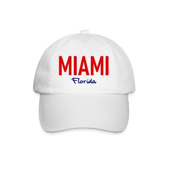 Miami - Florida - USA - United States- Key West - Baseballkappe - Weiß/Weiß - Vorne