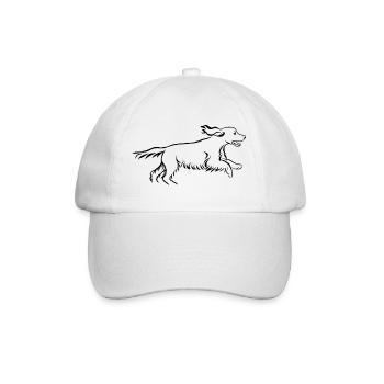 Cocker Spaniel - Baseballkappe - Weiß/Weiß - Vorne