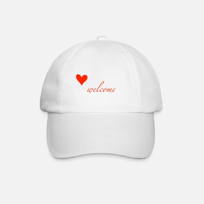 welcome - Baseball Cap - white/white