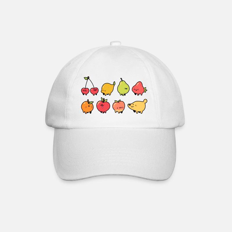 Fruchttierchen - Baseballkappe - Weiß/Weiß