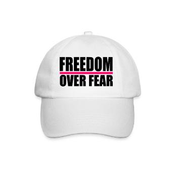 FREEDOM OVER FEAR - Baseballkappe - Weiß/Weiß - Vorne