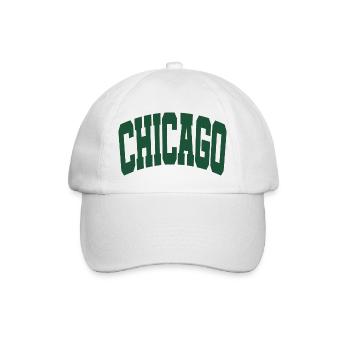 Chicago Inscription vert - Casquette classique - blanc/blanc - Devant