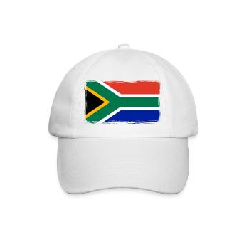 South Africa Flag Africa South African Flag - Baseball Cap - white/white - Front