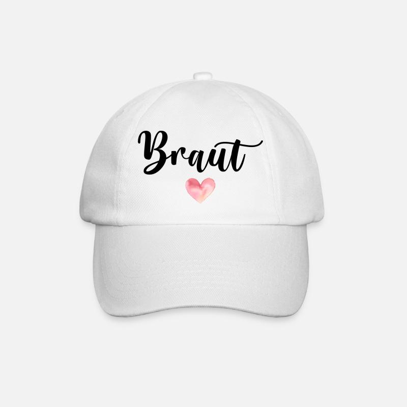 Braut / Junggesellinnenabschied - Baseballkappe - Weiß/Weiß