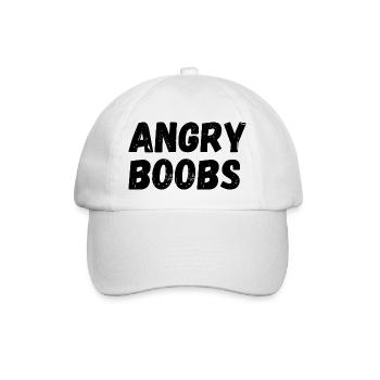 Angry boobs - Baseball Cap - white/white - Front