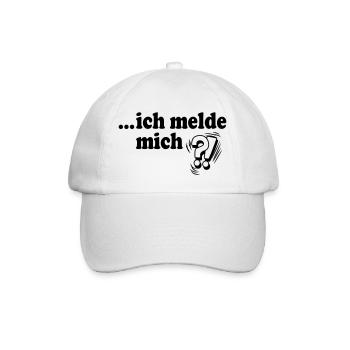 Ich melde mich Ich rufe an Vielleicht - Baseballkappe - Weiß/Weiß - Vorne