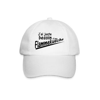 J ai juste besoin d une flammekueche - Casquette classique - blanc/blanc - Devant