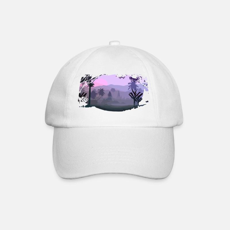 landscape - Baseball Cap - white/white