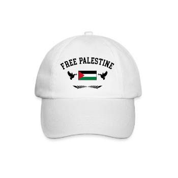 Free Palestine Freedom Palestine - Baseball Cap - white/white - Front