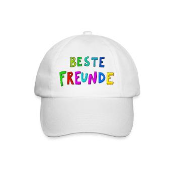 Beste Freunde Farbexplosion - Baseballkappe - Weiß/Weiß - Vorne