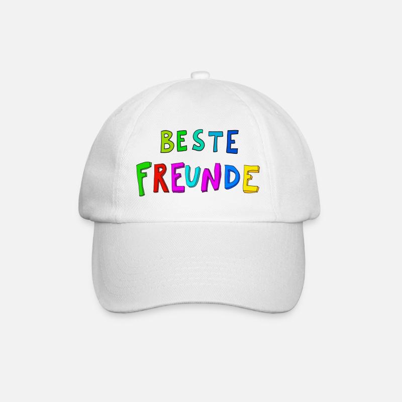 Beste Freunde Farbexplosion - Baseballkappe - Weiß/Weiß