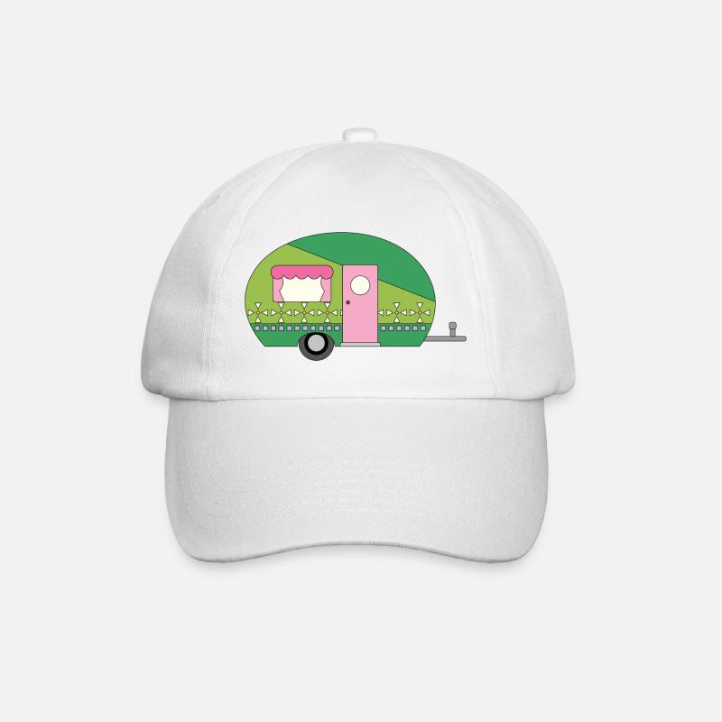 Wohnwagen Camping Lustiges - Baseballkappe - Weiß/Weiß