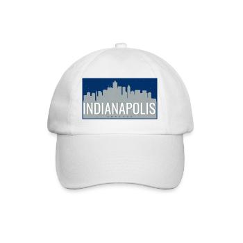 Indianapolis Skyline Night - Baseball Cap - white/white - Front