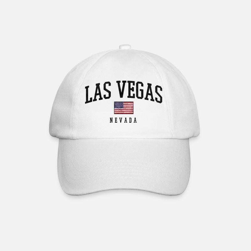 Design du drapeau vintage de Las Vegas, Nevada - Casquette classique - blanc/blanc