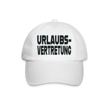 Urlaubsvertretung - Baseballkappe - Weiß/Weiß - Vorne
