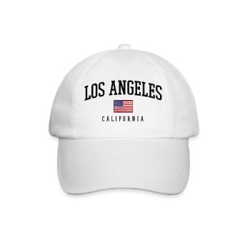 Los Angeles Vintage California Flagge - Baseballkappe - Weiß/Weiß - Vorne