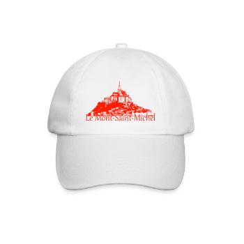 Le Mont Saint Michel - Baseballkappe - Weiß/Weiß - Vorne