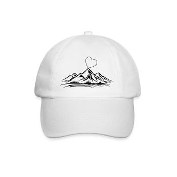 heart mountain - Baseball Cap - white/white - Front