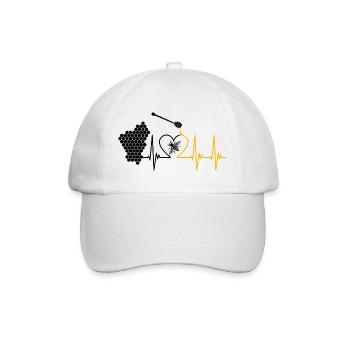 Abeille, miel, légumineuses, abeille, apiculteur, nid d’abeille - Casquette classique - blanc/blanc - Devant