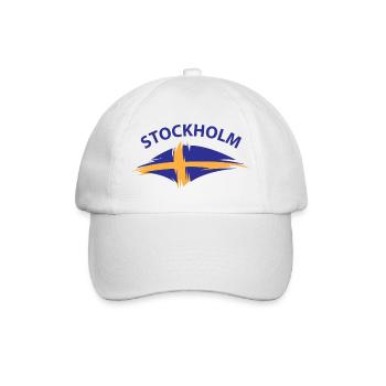 Stockholm Suède icône logo icône drapeau drapeau - Casquette classique - blanc/blanc - Devant