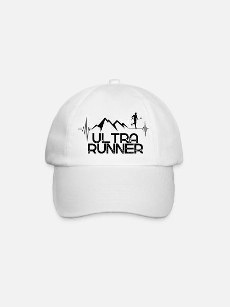 Ultra Runner berge & Herzschlag - Baseballkappe - Weiß/Weiß