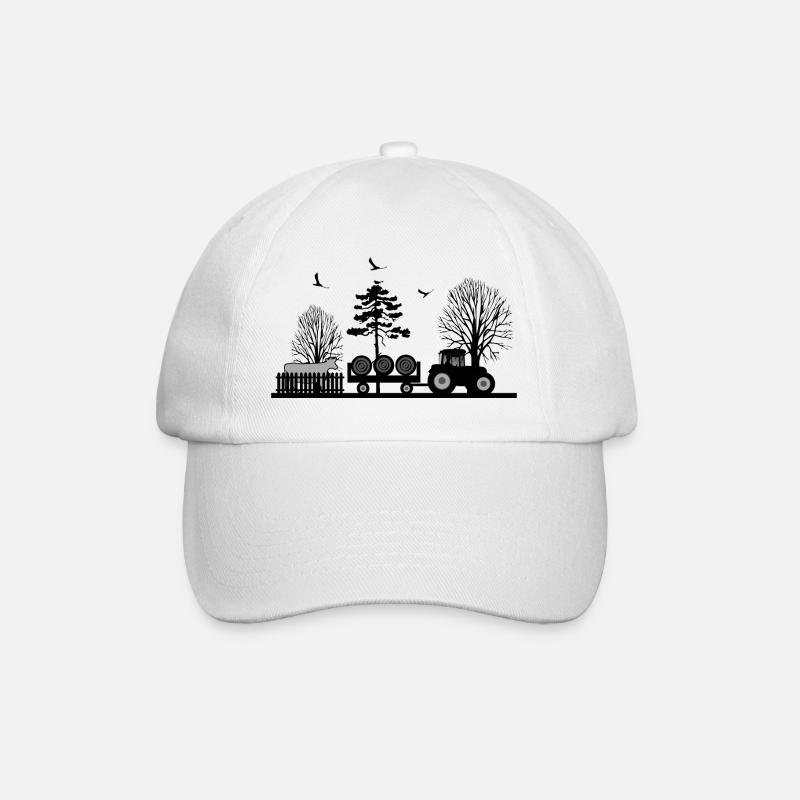 Tractor - Baseball Cap - white/white