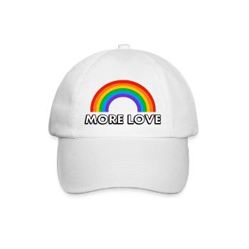 Regenbogen Mehr Liebe - Baseballkappe - Weiß/Weiß - Vorne