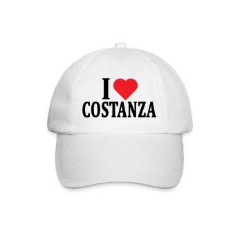 T-Shirt Ich liebe Konstanz T-Shirt Geschenkidee - Baseballkappe - Weiß/Weiß - Vorne