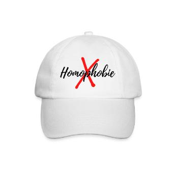 Gegen Hompphobie - Baseballkappe - Weiß/Weiß - Vorne