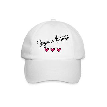 RETRAITE. BONNE RETRAITE. JOYEUSE RETRAITE. - Casquette classique - blanc/blanc - Devant