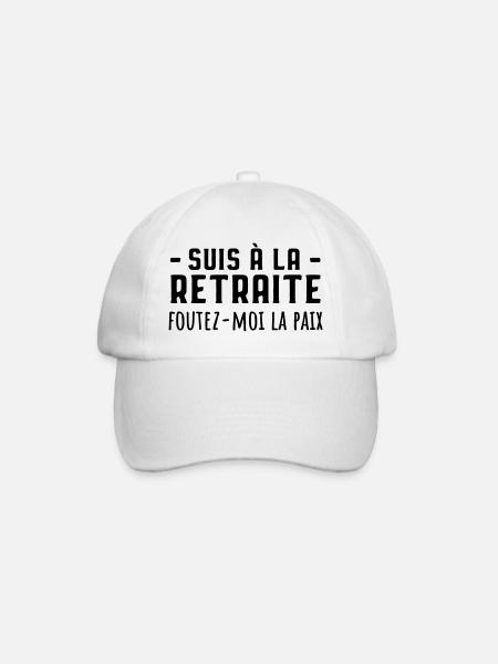 Suis à la retraite foutez moi la paix - Casquette classique - blanc/blanc