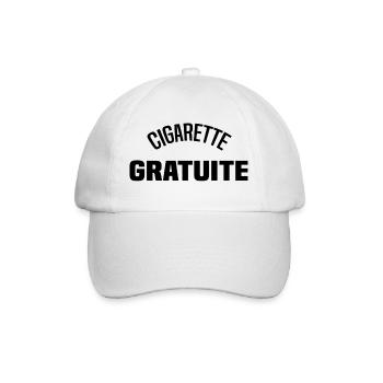 Cigarette gratuite - Casquette classique - blanc/blanc - Devant