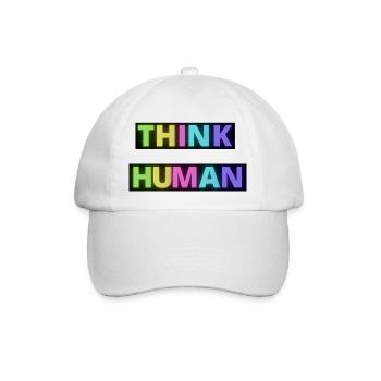 Think Human - Baseballkappe - Weiß/Weiß - Vorne