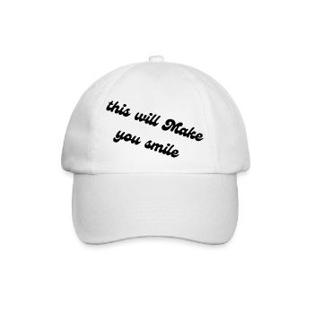 smile - Baseballkappe - Weiß/Weiß - Vorne