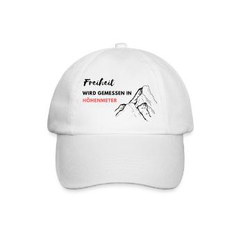 freiheit wird in höhenmeter gemessen - Baseballkappe - Weiß/Weiß - Vorne