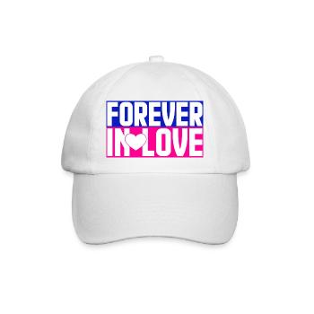 amoureux pour toujours - Casquette classique - blanc/blanc - Devant