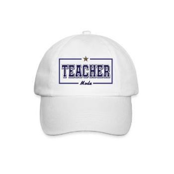 Teacher mode - Baseball Cap - white/white - Front