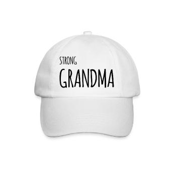 Strong Grandma Comic black - Baseballkappe - Weiß/Weiß - Vorne