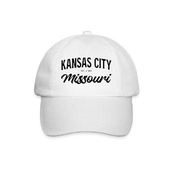 Kansas City Missouri Vintage Lettering - Baseball Cap - white/white - Front