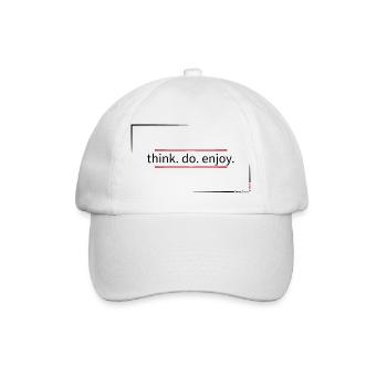 think.do.enjoy - Baseball Cap - white/white - Front